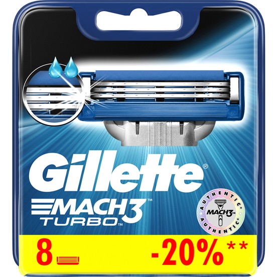 Tanzania Helemaal droog Luik Gillette Mach3 Turbo Razor Blades for Men Cartridges – 8 Count – Semt Gıda