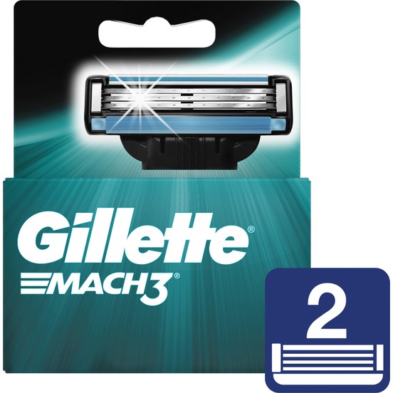 Gillette Mach3 Blades for Men Cartridges – 2 Count Semt Gıda