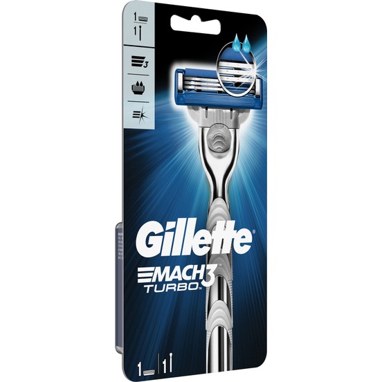 Gillette Mach3 Turbo Men’s Razor, Handle & 1 Blade Refill – Semt Gıda